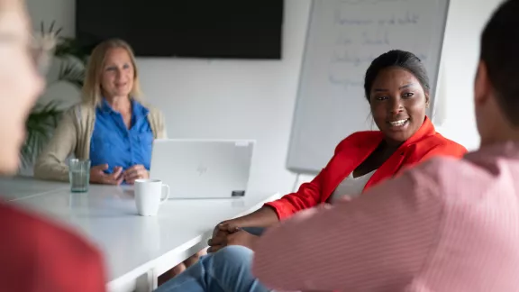 Herobeeld groep collega's